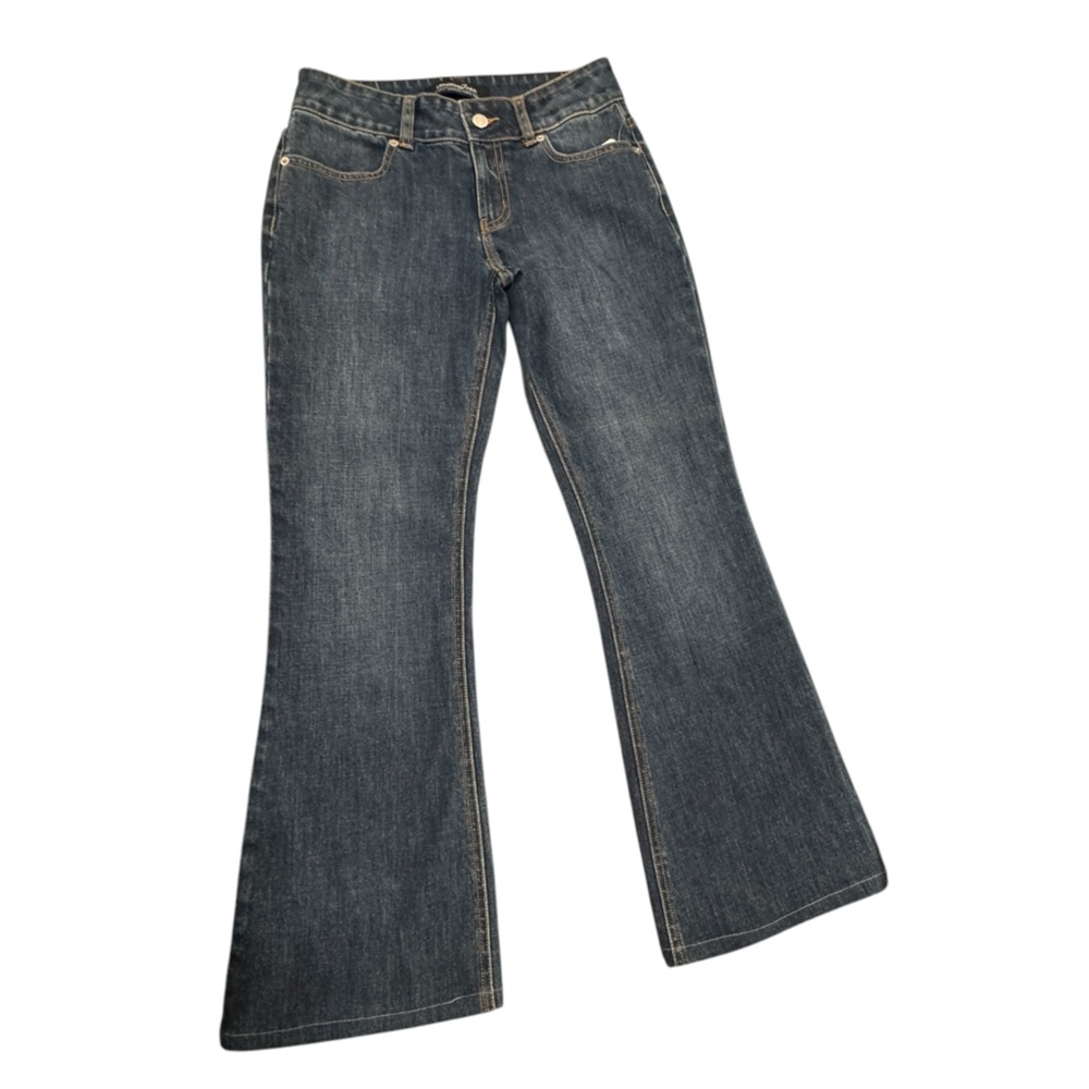 👖London Jean Premium Quality Denim Flare Mid Rise Stretch Size 2 - Inseam 28"